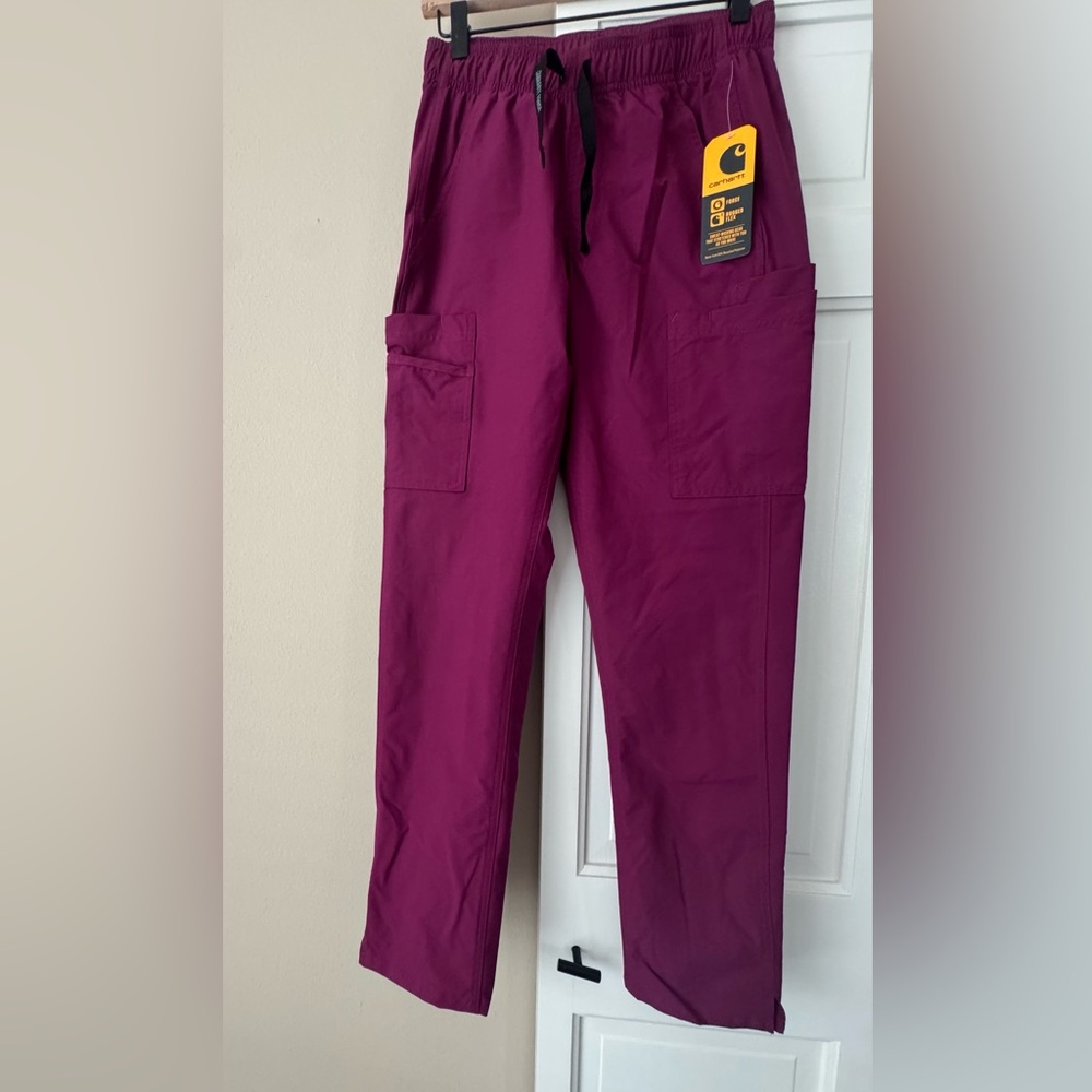 Carhartt Force Rugged Flex Burgundy Utility Uniform Workwear Pants NWT XS - Picture 2 of 6